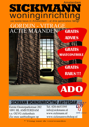 gordijn korting actie Sickmann Woninginrichting klik hier voor vergroting